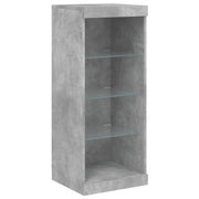 Credenza cassettiera armadio mobile contenitore organizer per cucina soggiorno salotto con luci LED 41 x 37 x 100 cm grigio 02_0029997