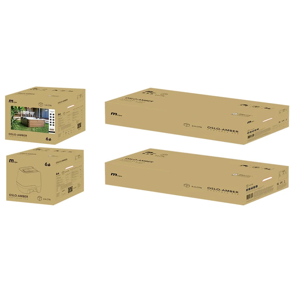Tempo Style - Spa rigida quadrata MSpa Oslo Amber F-AM063W | Dimensioni 1.60 x 1.60 x 0.65 m