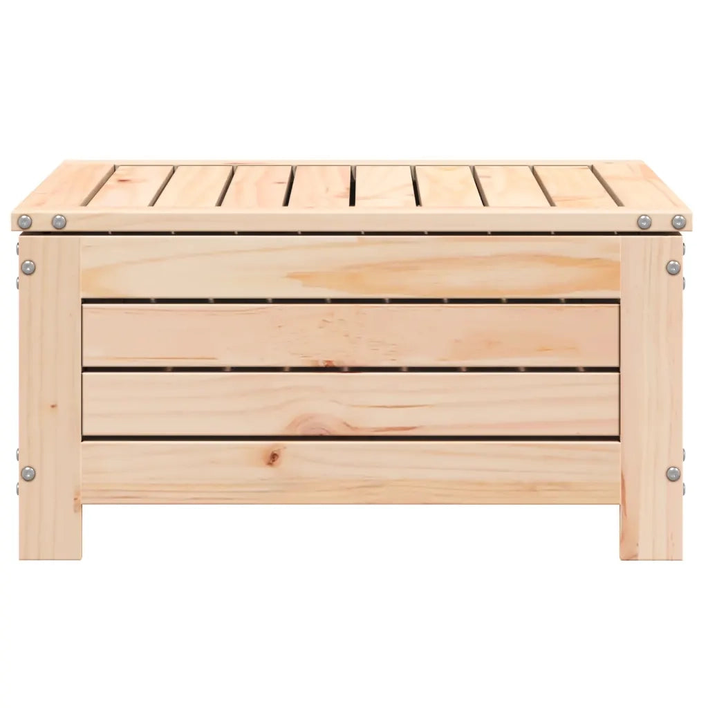 Sedia da giardino-Poggiapiedi da Giardino con Cuscino in Legno Massello di Pino 227974