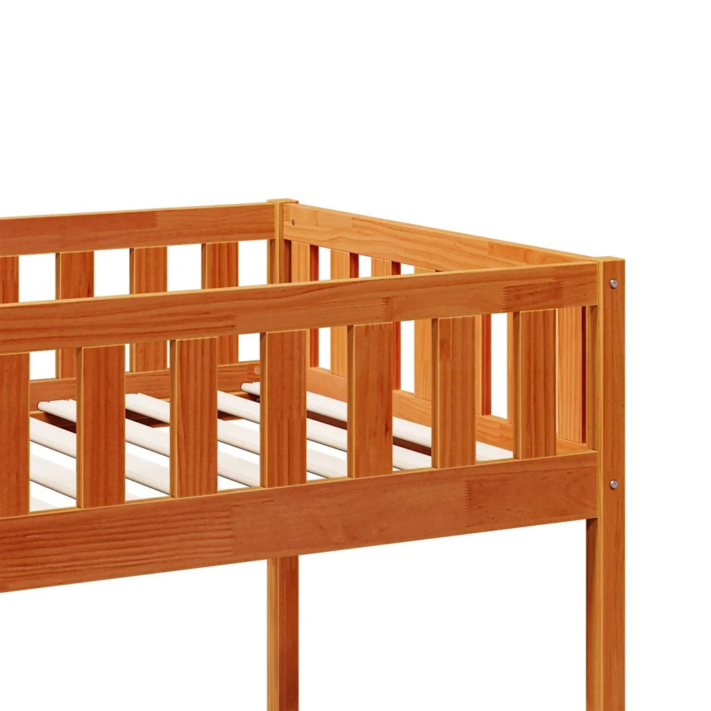 Letto Bambini | Letto Infantile | Lettino senza Materasso Marrone Cera 90x190 cm Legno Pino