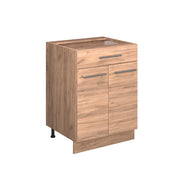 Vicco Mobiletto base per cucina Quercia dorata 60 cm con cassetto, senza piano di lavoro