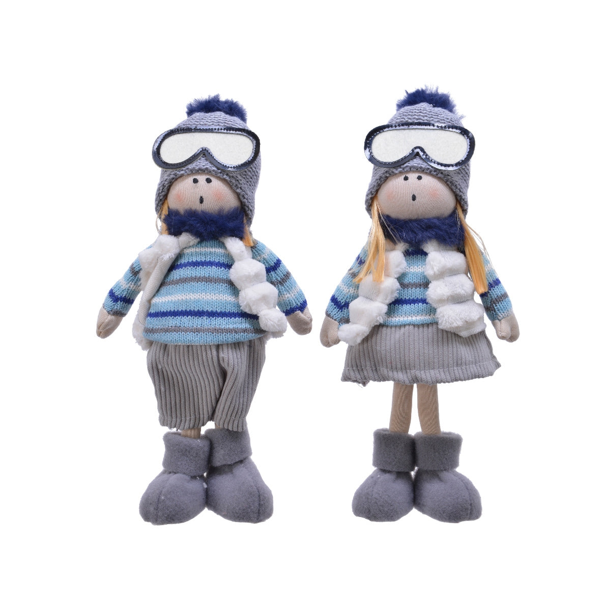 BIMBO/A CON OCCHIALI NEVE 28CM