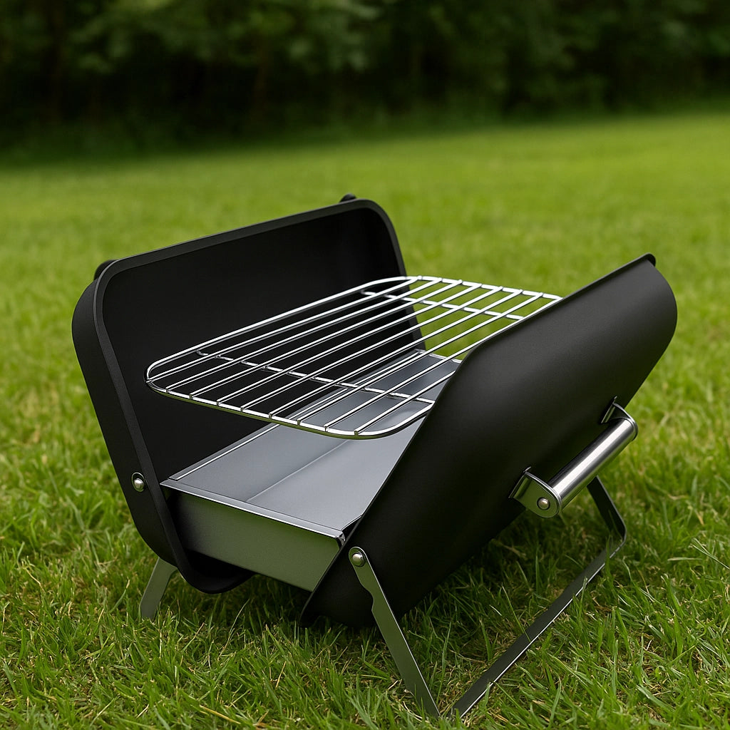 Barbecue a Carbone Portatile con Valigetta – 44x28x32 cm