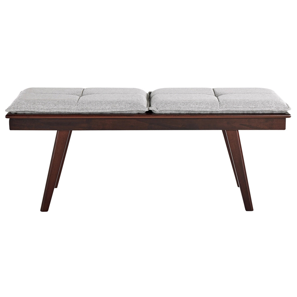 Panca corridoio legno scuro mdf cuscini in poliestere rettangolare retro design classico fondo letto