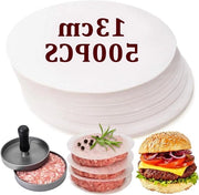 Pannetto a forma di cerchio per hamburger con trattamento antiaderente - 500 fogli - 13 cm - ecosostenibile