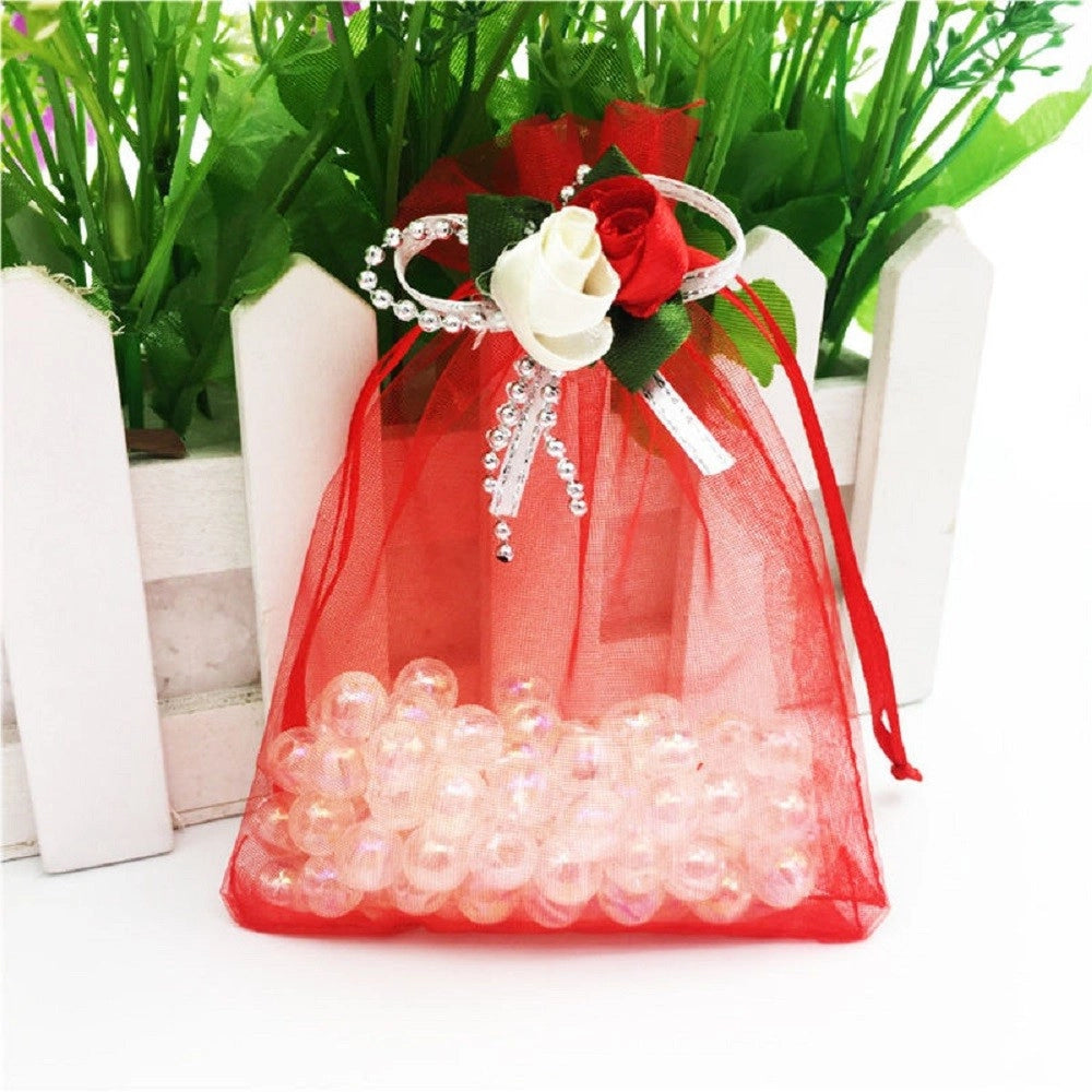 Trade Shop - 50 Veli Sacchetti Organza Tulle Per Confetti Regalo Bomboniera -