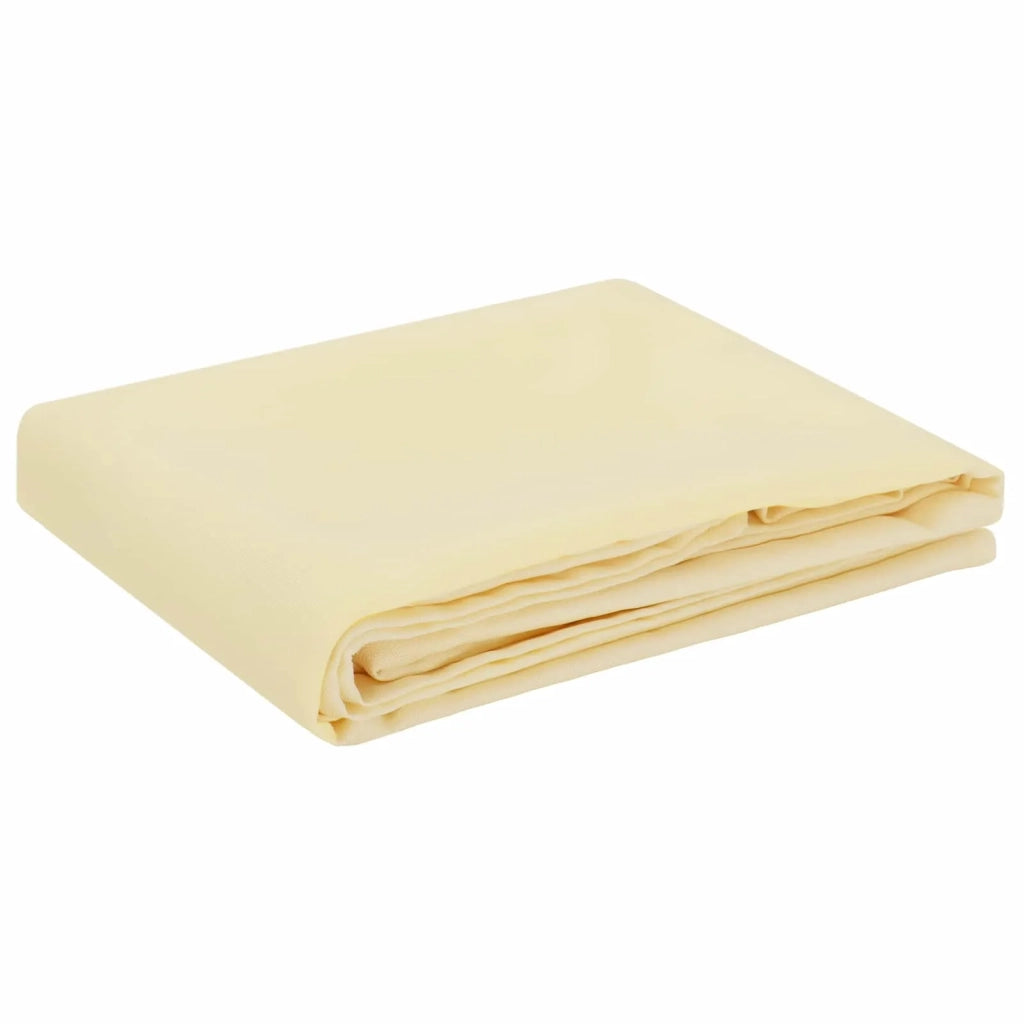 Tovaglia da Tavolo Ovale Bianco Crema 130 x 180 cm Poliestere 42039915