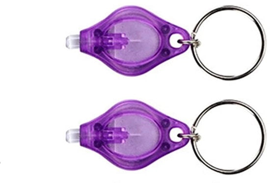 Mini LED Portachiave - Lampada da Tasca Compacta - Luce LED Viola - Design Portachiave - Ideale per Ambienti Buio - Adatto per Portafoglio e...