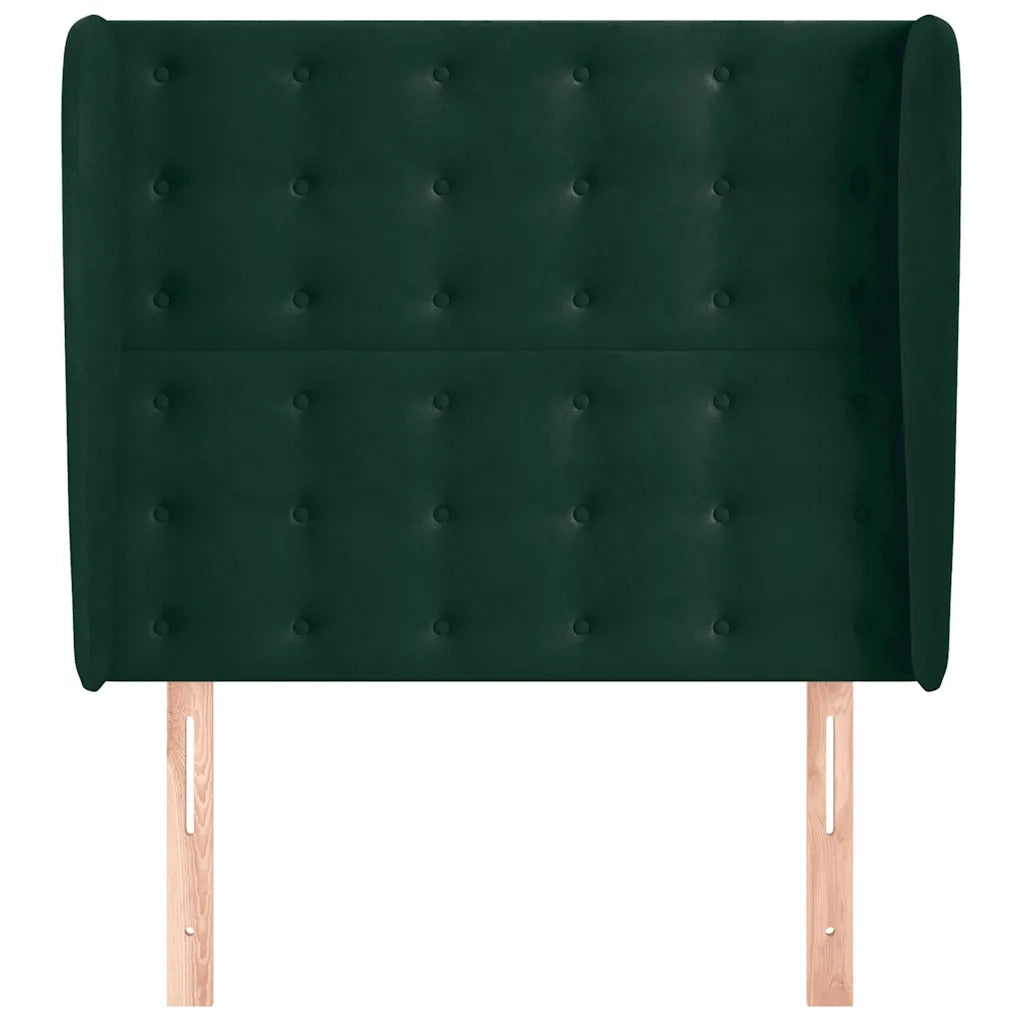 Testiera ad Orecchio Verde Scuro 103x23x118/128cm in Vellutocod mxl 97701