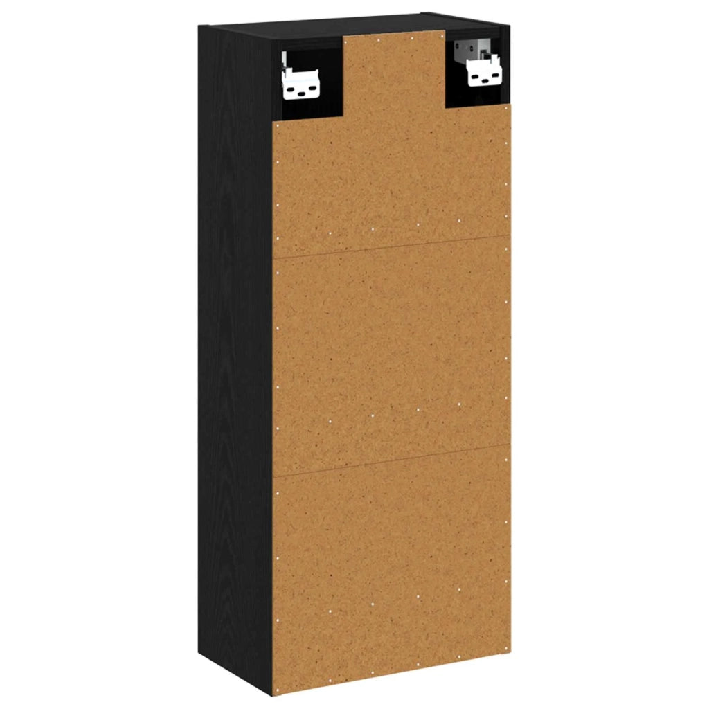 Mobile lavabo da parete Rovere Nero 35 x 20 x 81 cm 890761