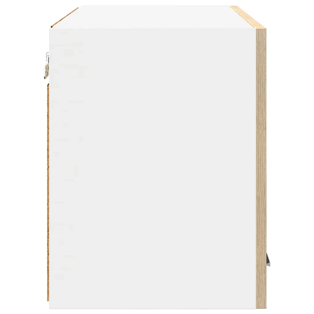 Armadio pensile 2 pcs Quercia Sonoma e Bianca 60 x 31 x 40 cm