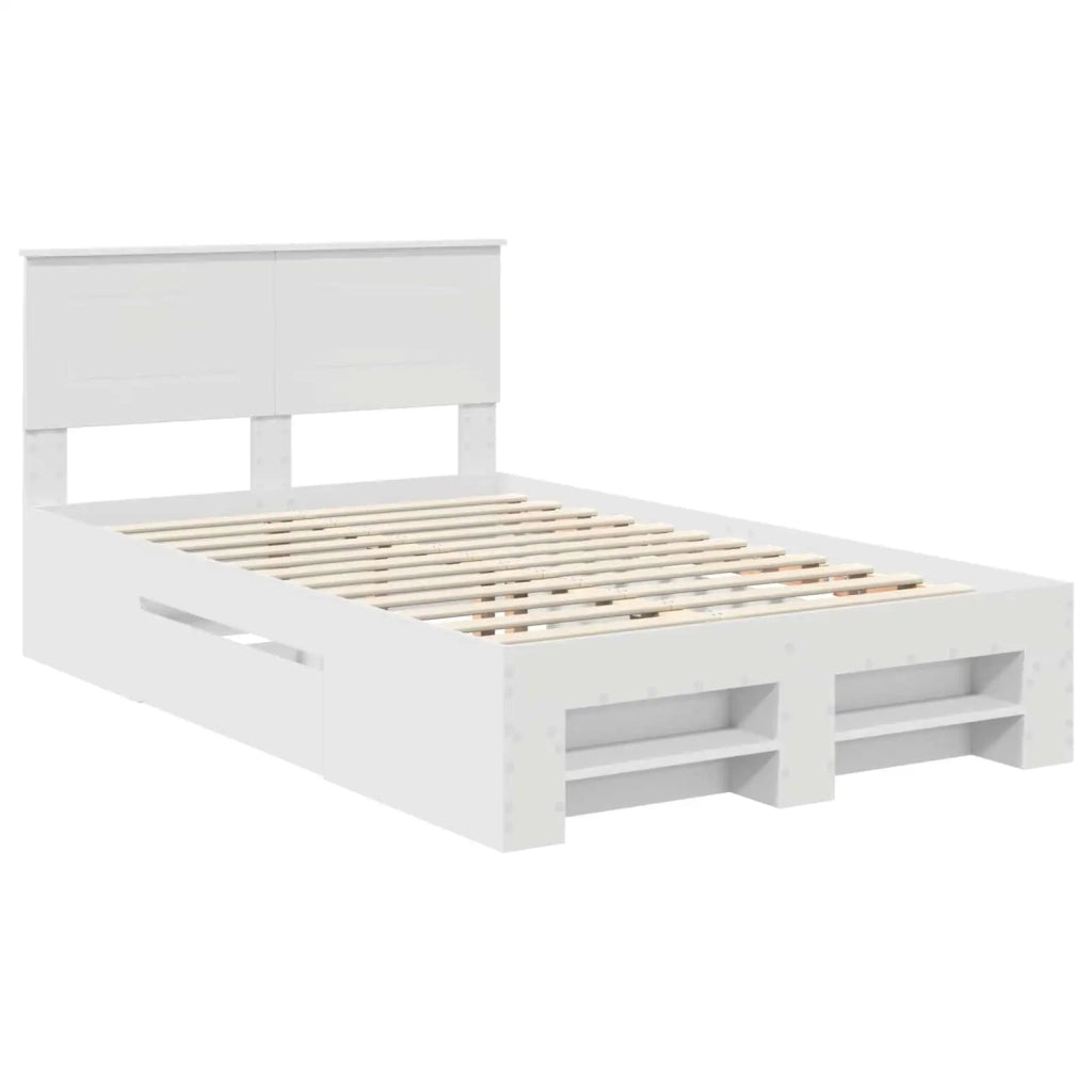 Struttura del letto Bianco 137 x 203 cm Legno multistrato