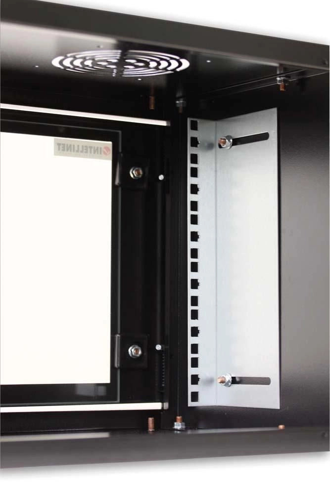 Armadio Rack 19'' a muro 10 unità prof. 400 Nero Assemblato