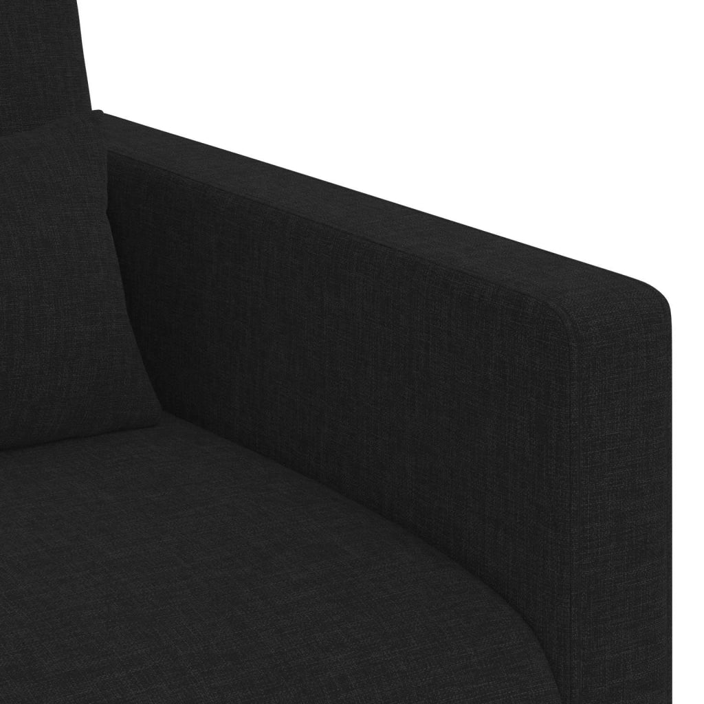Set di divani 2 pcs Nero 139 x 78 x 80 cm Tessuto 3407495