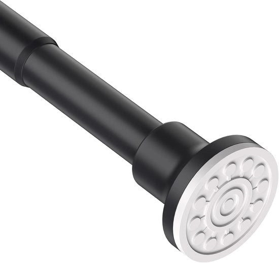 Maniglia per doccia regolabile - nero opaco - senza fori - 74-255 cm