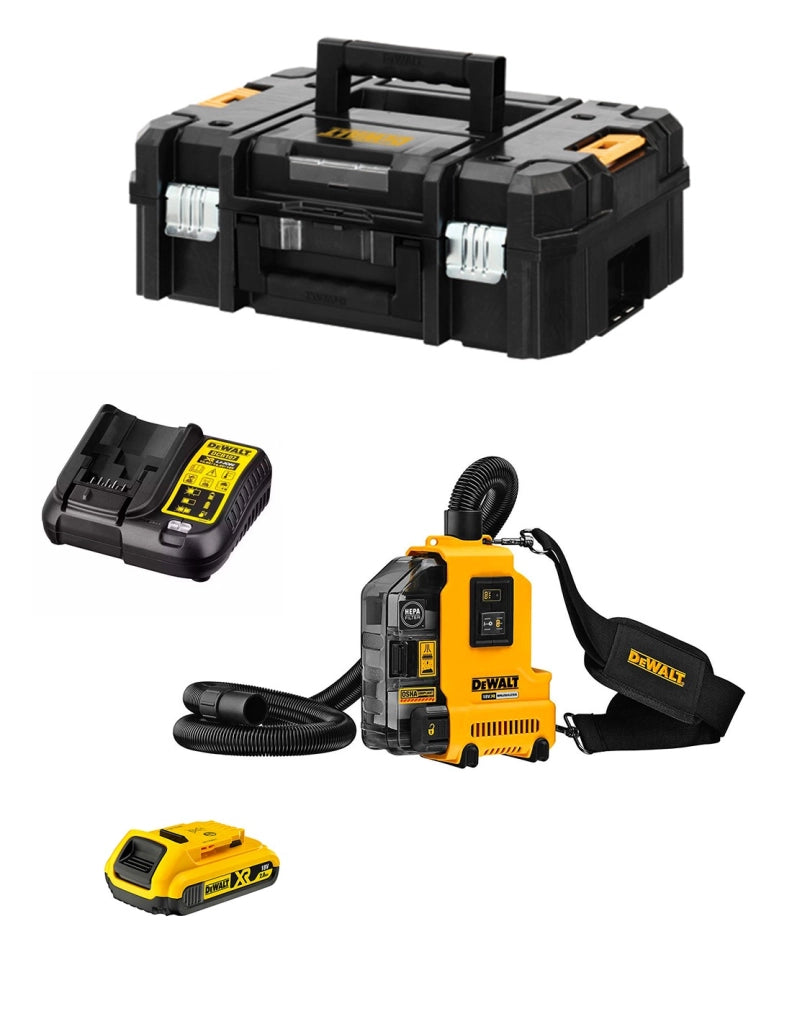 Aspirapolvere DeWALT DWH161D1T-7 (1 x 2,0 Ah + DCB107 + TSTAK II)