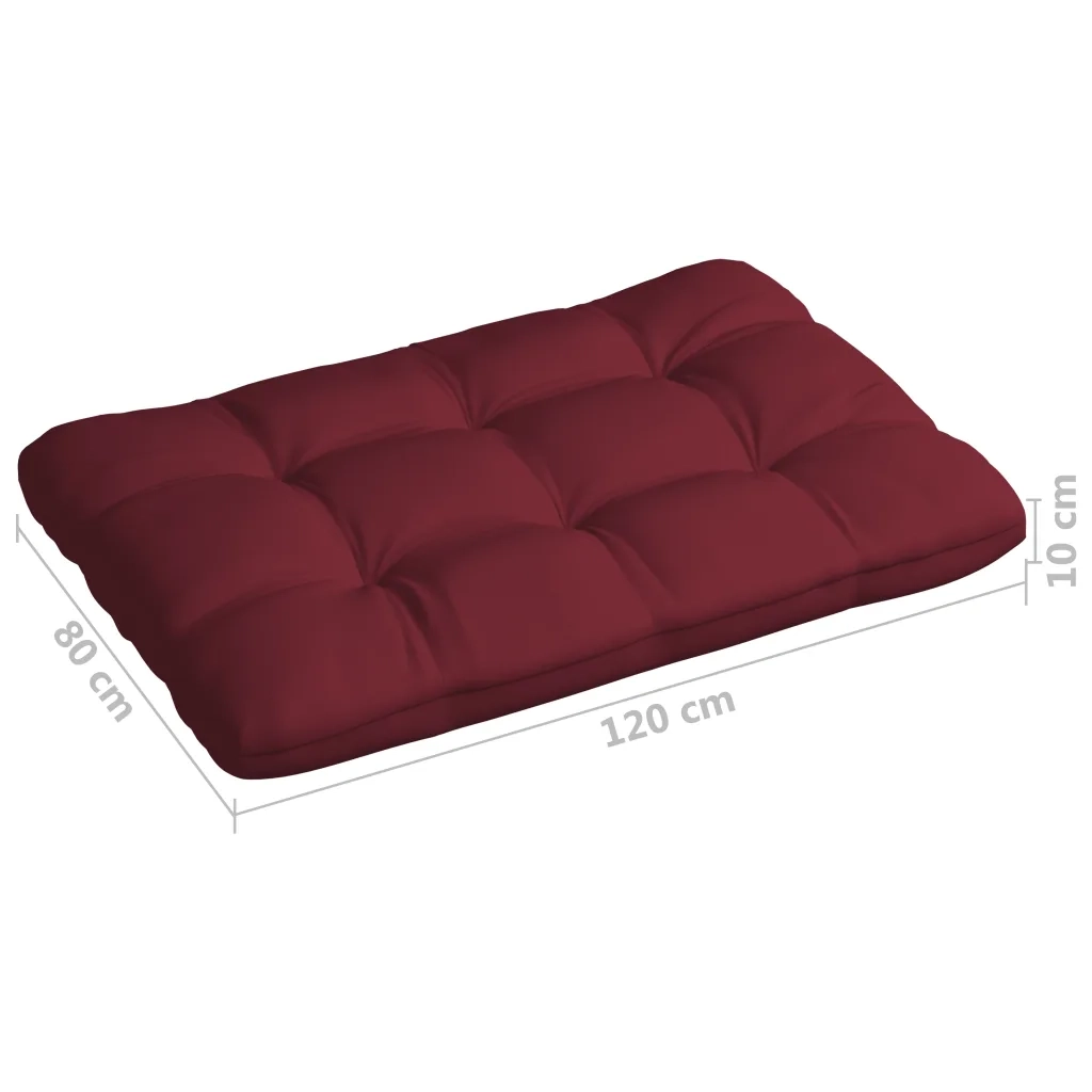 Cuscini per Divano Pallet 7 pz Rosso Vino