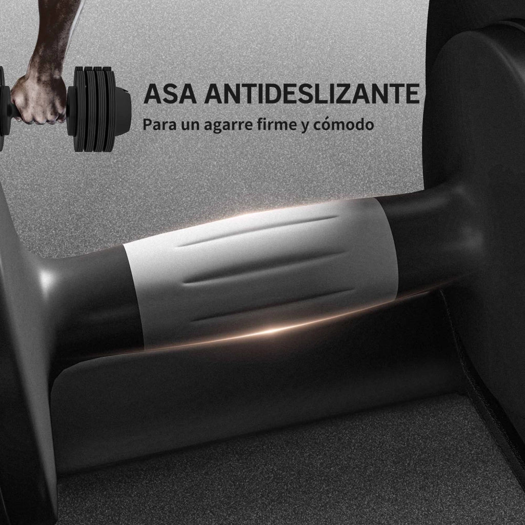Mancuerna Regolabile 4 in 1 10 kg ¨C zephmum ¨C Base di Stoccaggio, Impugnatura Antiscivolo