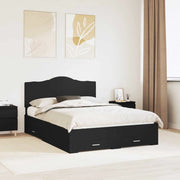 Struttura del letto Nero 140 x 190 cm Legno multistrato