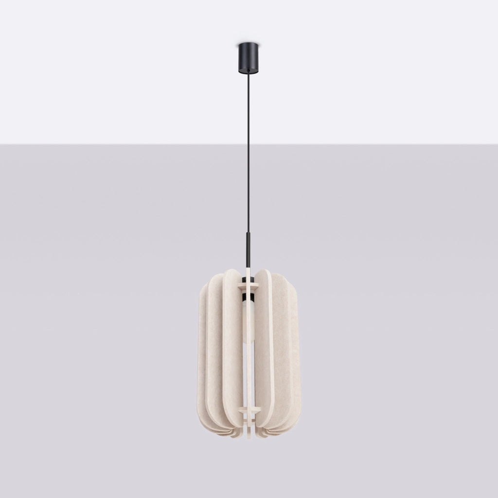 Lampada a sospensione MULA 27cm Paralume in feltro Struttura nera Design moderno