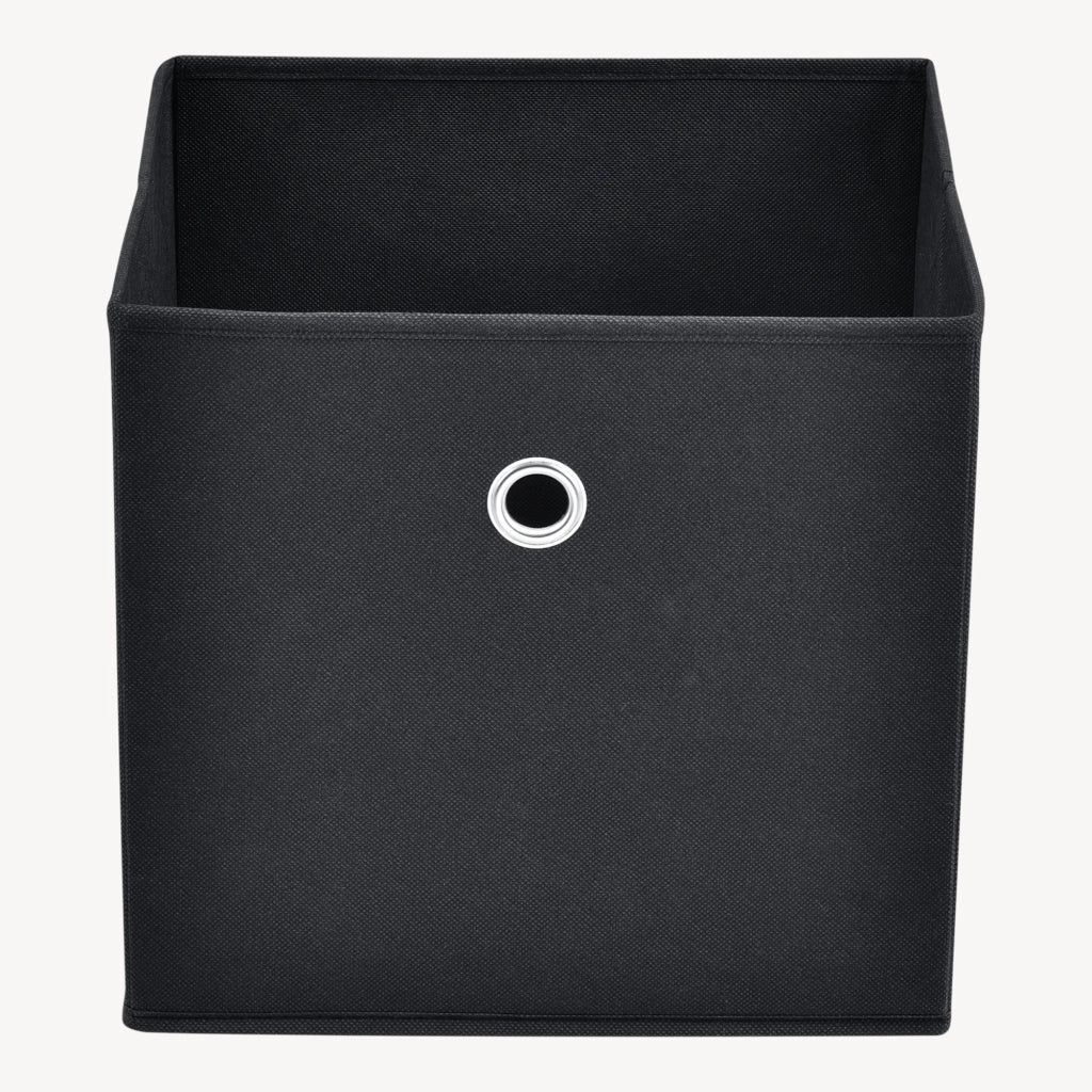 Set di 10 Scatole Pieghevoli Portaoggetti in Tessuto 28 x 30 x 30 cm - Nero [en.casa]