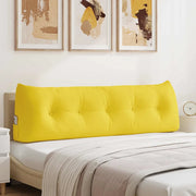 Cuscino per Schiena Giallo Chiaro 160 x 24 x 50 cm Tessuto 42014537