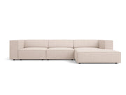 Cosmopolitan Design - Divano angolare destro "Arendal" 4 posti in ciniglia beige 