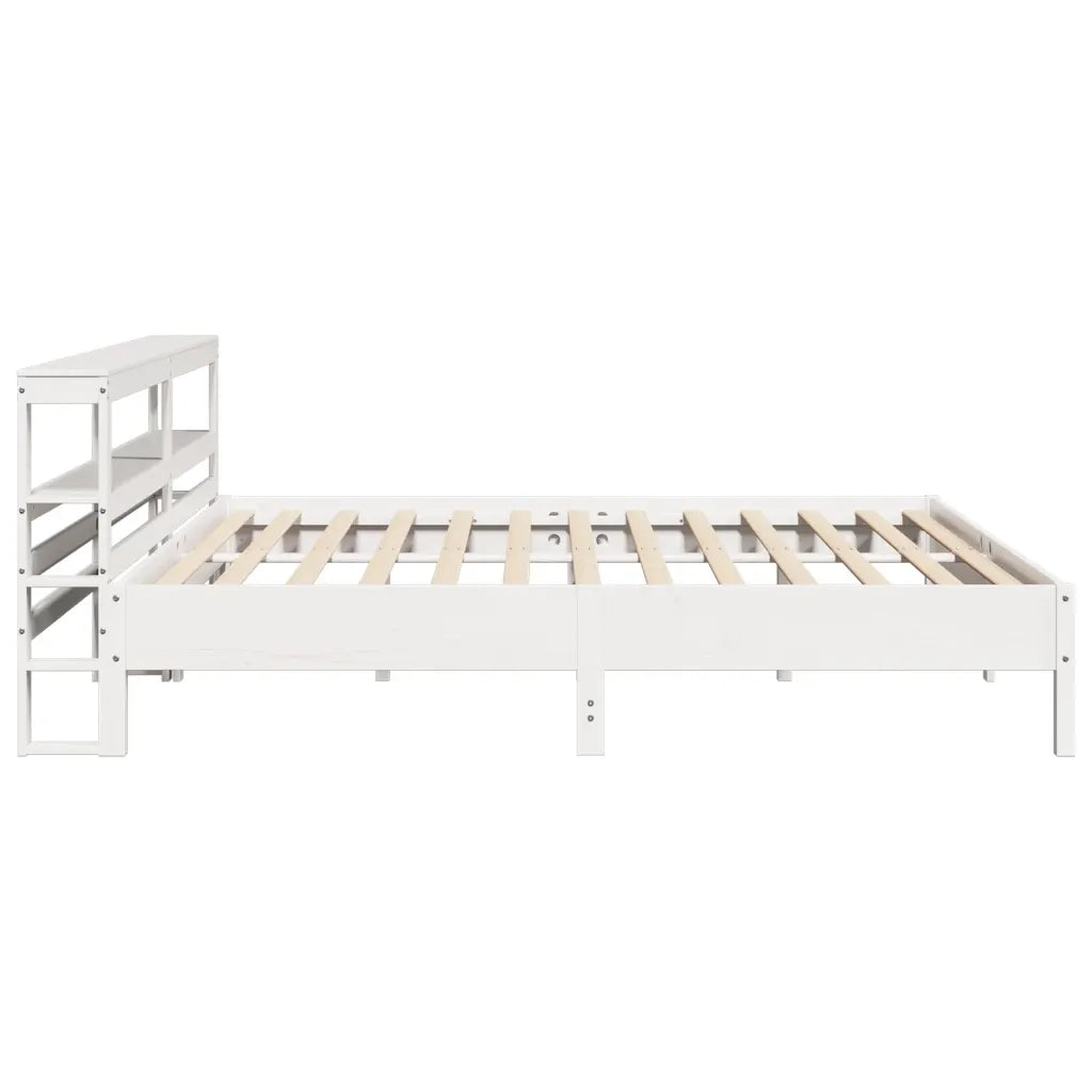 vidaXL Giroletto senza Materasso Bianco 200x200 cm Legno Massello Pino