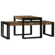 2 pz Tavolino da salotto | Tavolino da caff¨¨ | Tavolino da Soggiorno Multicolore Legno Recuperato Massello