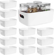 Organizzatore premium per cucina e bagno - Kunststof con maniglie - Bianco - Scaffale per cucina - Deposito cosmetici - 24 x 16 x 95 cm