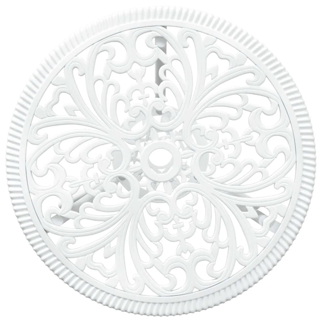 Set Bistro da Giardino 3 pz | Set Salotto da Giardino Bianco Alluminio