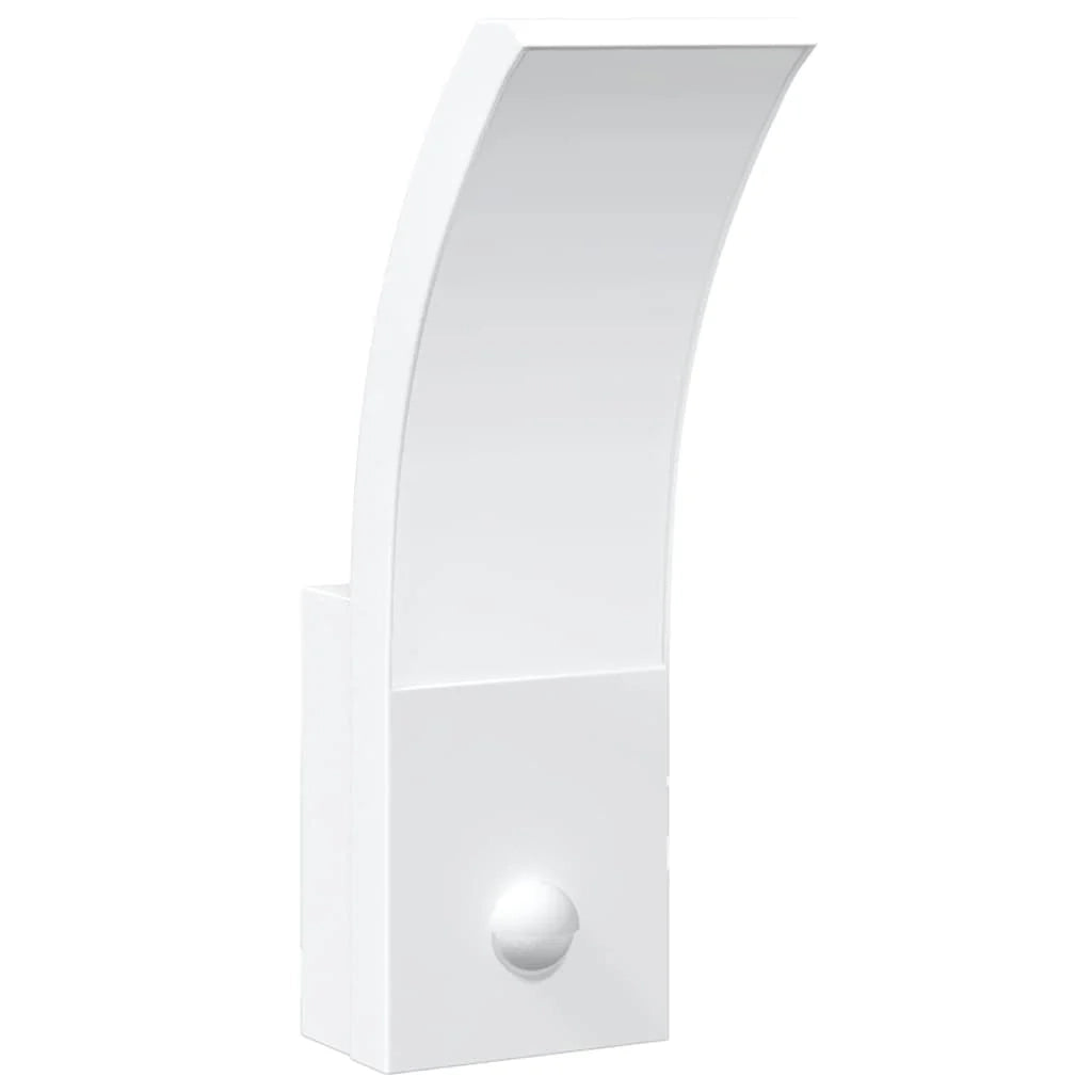 Set di 2 applique LED da esterno con sensore di movimento 7 x 4,5 x 23 cm alluminio bianco 02_0056582