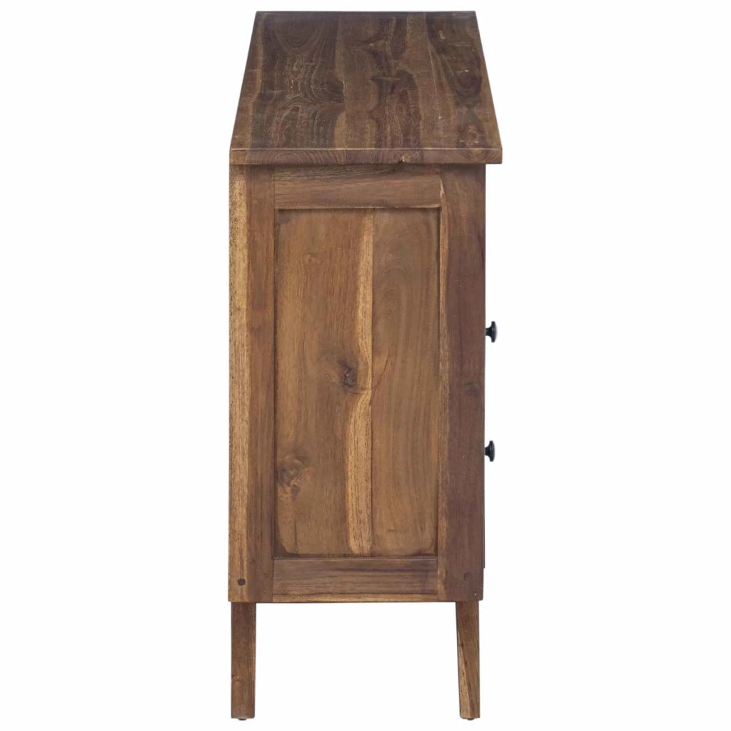 Credenza Naturale 100 x 30 x 68 cm Legno di teak solido 42017956