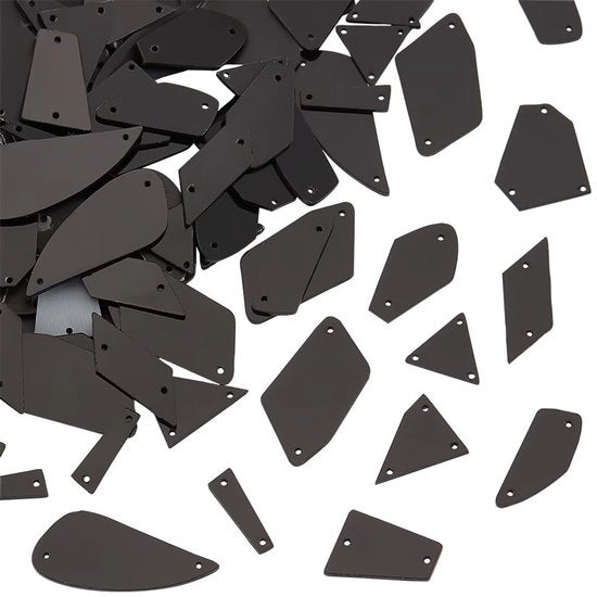 Misto Acrylico per Nastrini Flatback - Steccucci in Acrylico Riflessi - Nero - Steccucci in Acrylico Riflessi - Per Decorazione - Adatto per...