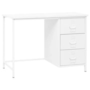 Scrivania Industriale con Cassetti Bianca 105x52x75 cm Acciaio cod mxl 63724
