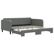 Divano letto | Sof¨¤ letto | Letto singolo Estraibile Grigio Scuro 100x200 Tessuto