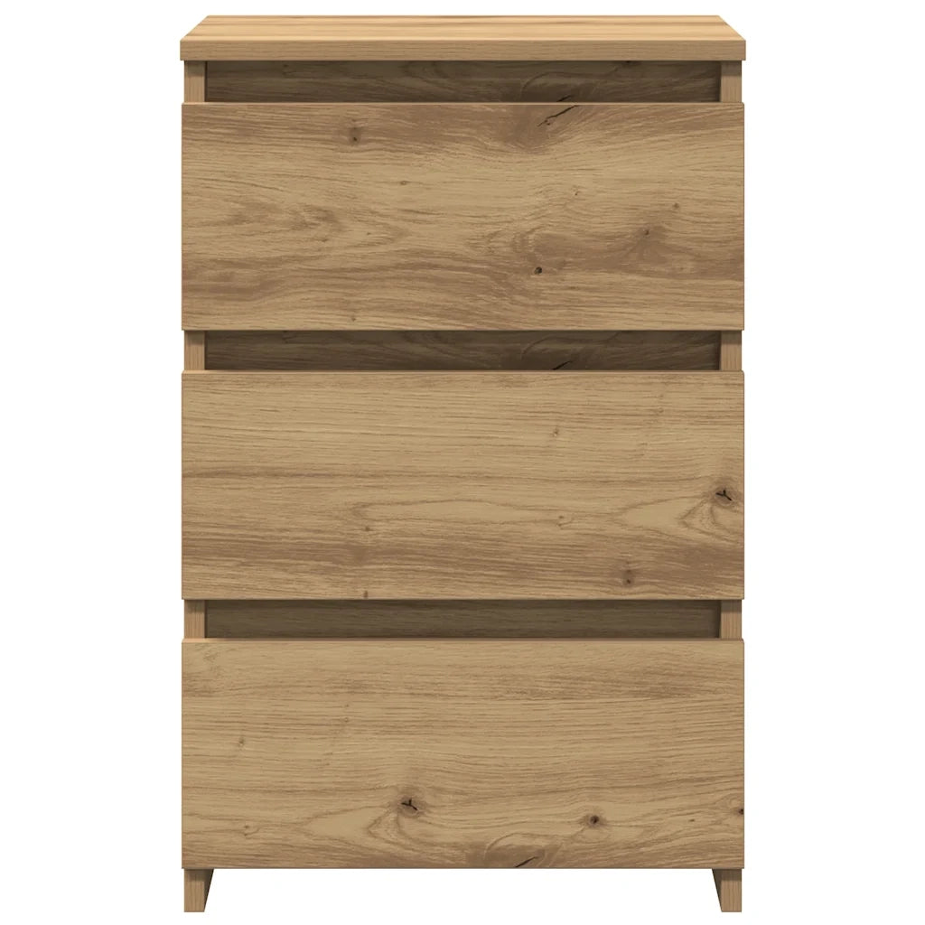 Comodino-Tavolino da notte Rovere Artigianale 40x35x62,5 cm in Legno Multistrato
