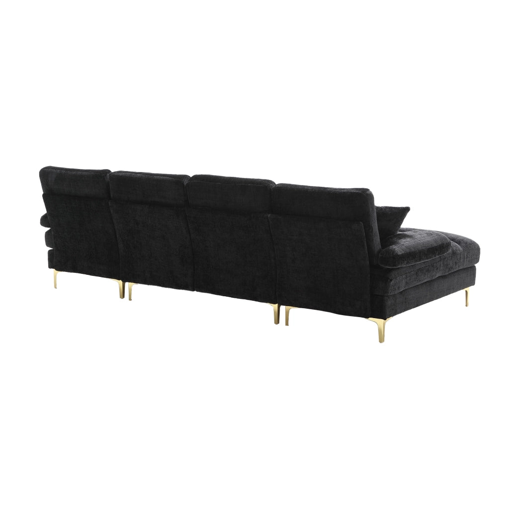 Divano Angolare U-Shape Chenille con Doppia Chaise Longue ¨C MINIMAL ¨C Grigio