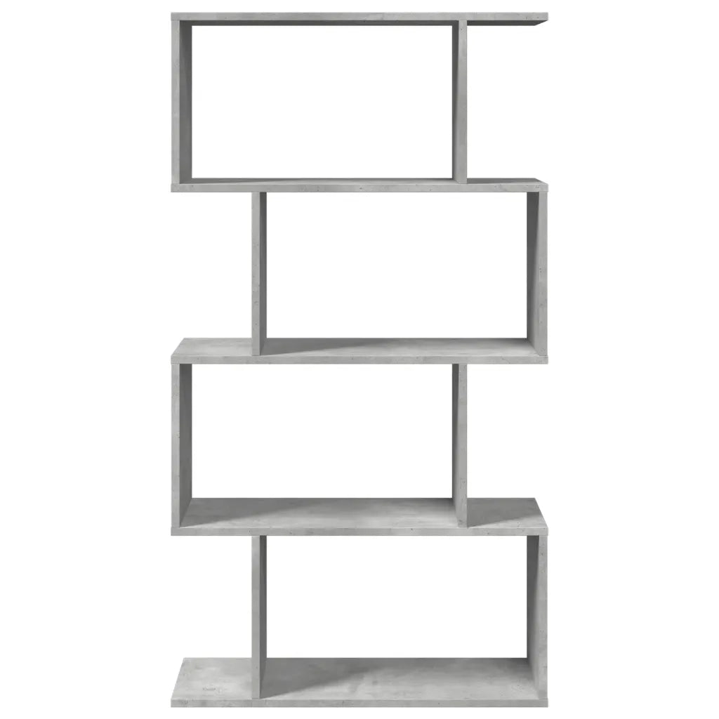 Libreria Divisorio 4 Ripiani Grigio 70x24x129 cm Truciolato 858105