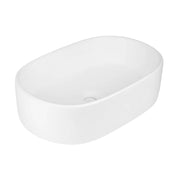 Lavabo da appoggio ceramica bianco ovale arredo bagno lavandino 56x35x14 cm *** finitura- opaco, confezione 1