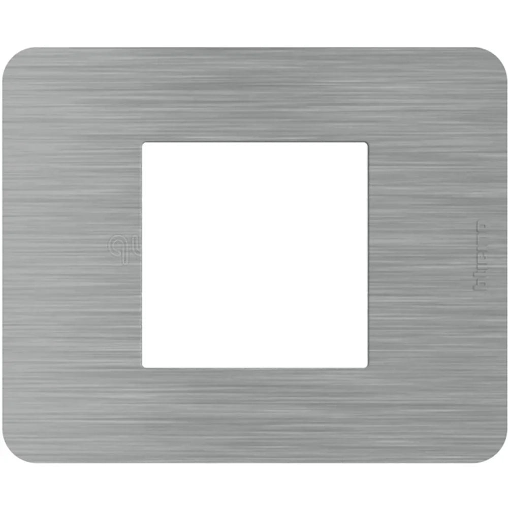 Placca Bticino MatixGO Effects 2 moduli Steel JA4802ES