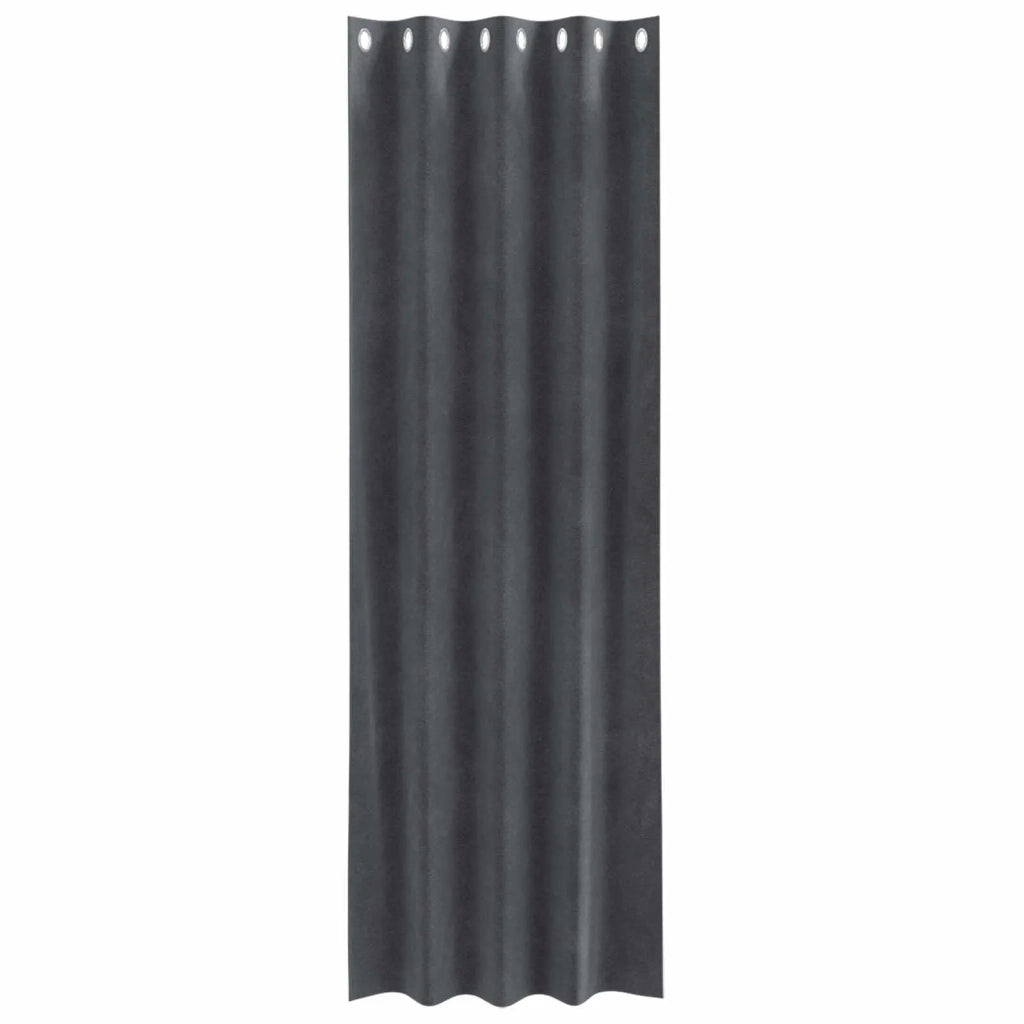 Tende oscuranti 2 pcs Grigio chiaro 140 x 225 cm Velluto 4107255