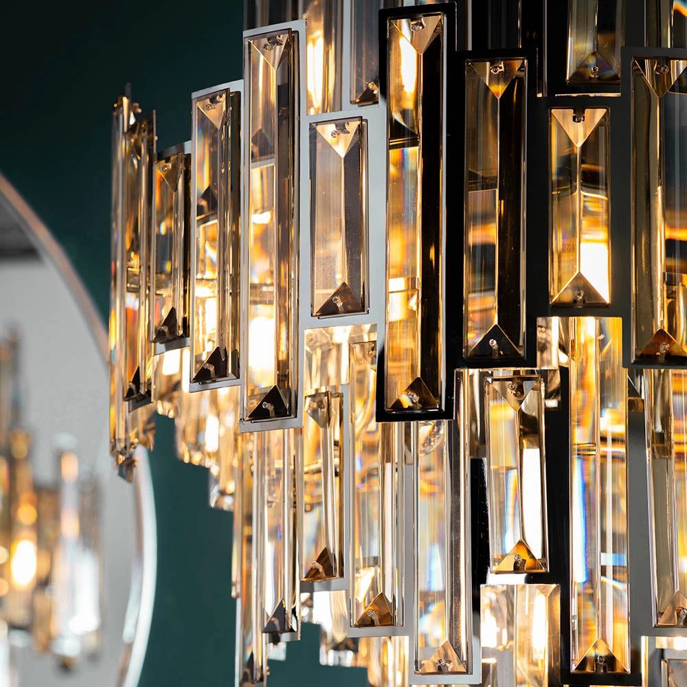Lampadario Viviana glamour cristallo champagne 12xE14 Endon