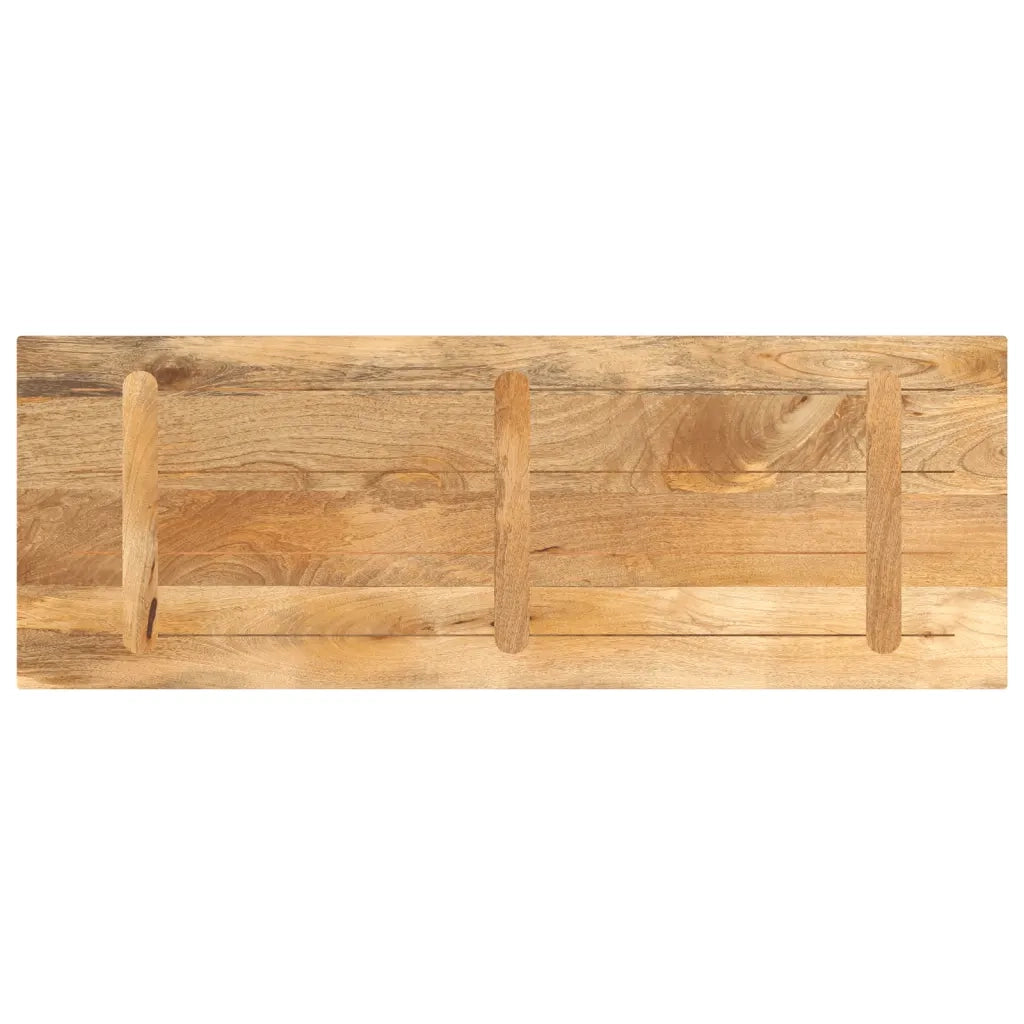Piano per Tavolo 140x50x3,8cm Rettangolare Legno Massello Mango