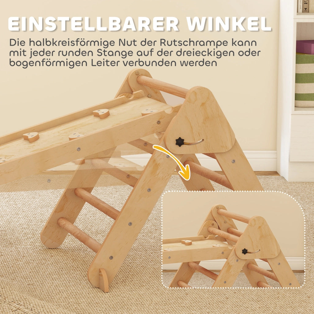 Casetta da gioco con scivolo e scala ¨C zephmum ¨C legno, per bambini 1.5-4 anni, pieghevole