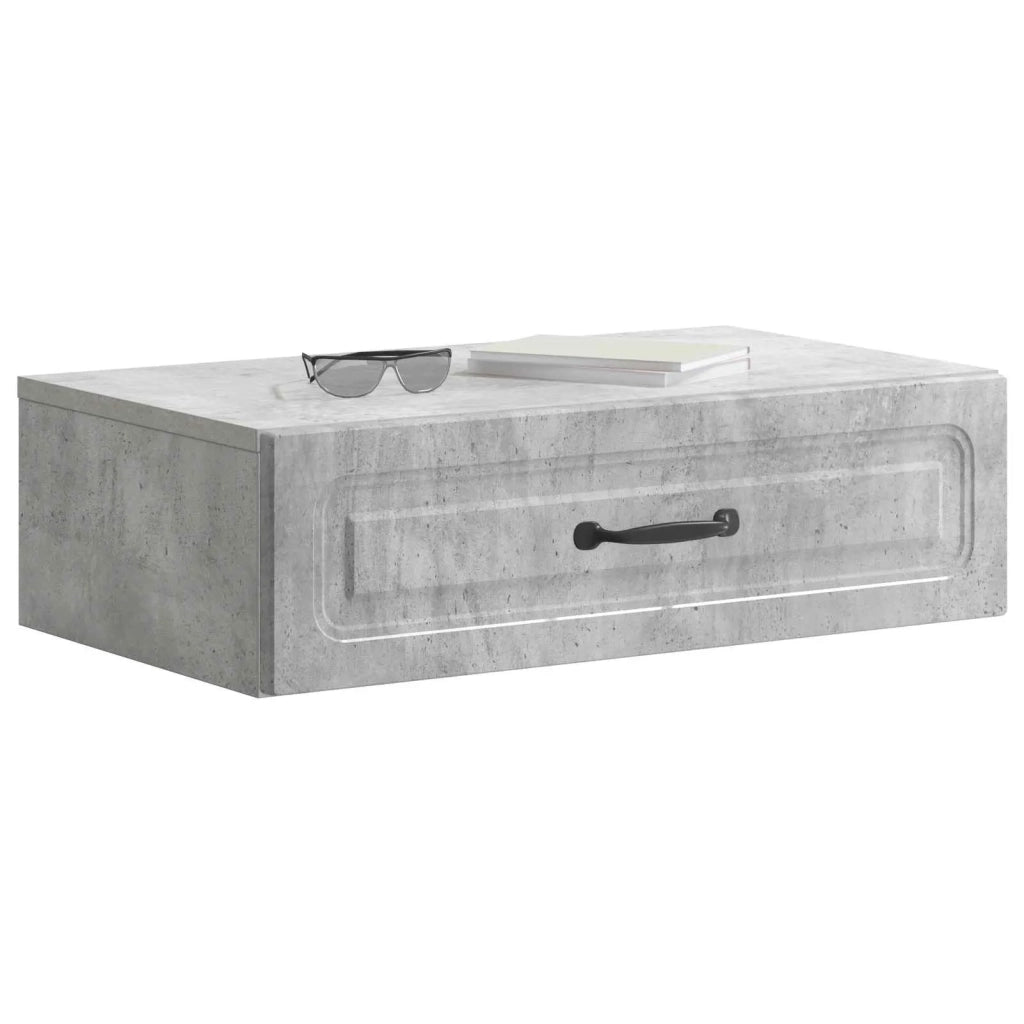 Tavolino da Parete Laterale Grigio Cemento 59 x 34,5 x 17 cm 899338