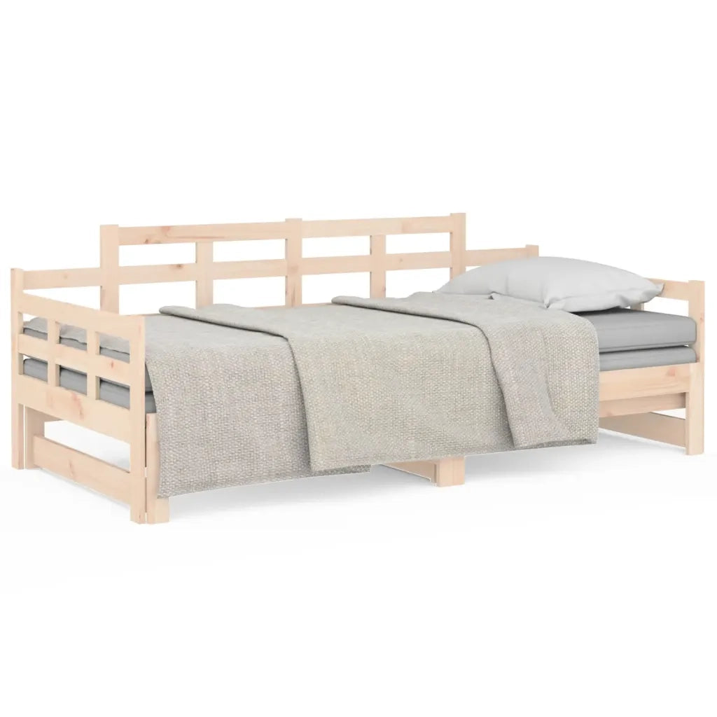 Dormeuse Estraibile in Legno Massello di Pino 2x(80x200) cm 820347