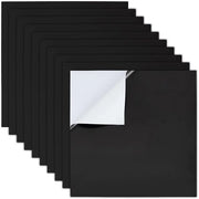 Papello per laser 10 fogli - Autoadesivo - 20x20 cm - Nero - Resistente alle graffi - Materiale di alta qualità - Carta segno