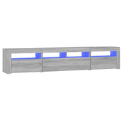 Mobile TV | Armadietto TV | Mobile Porta TV con Luci LED Grigio Sonoma 210x35x40 cm