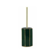 Porta scopino d'appoggio verde e oro in ceramica - Serie Smeraldo